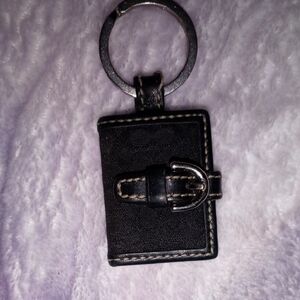 Coach Black and Silver Key Holder